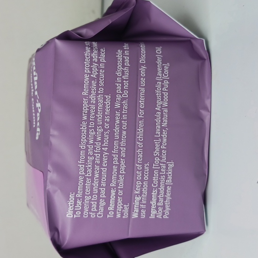 Organic Cotton Regular Pads - Lavender - Picture 6 of 7